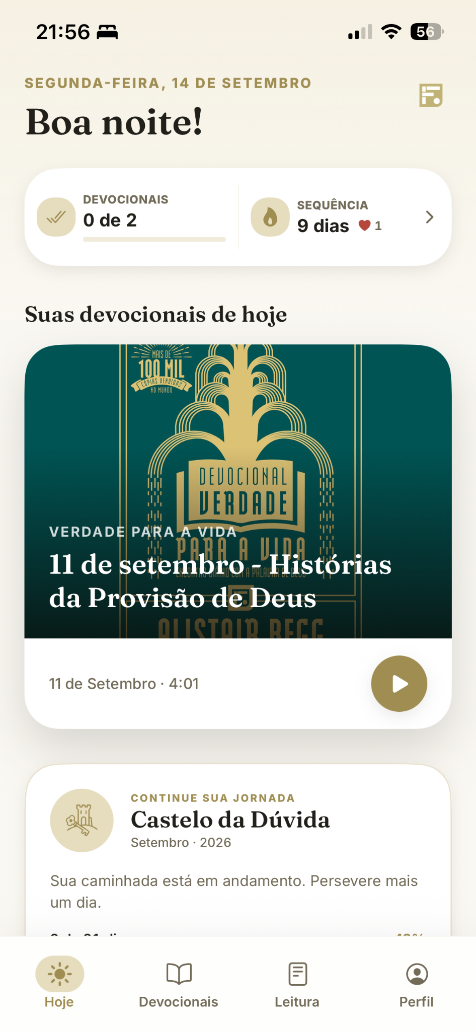 Página Hoje do Fiel Devocional