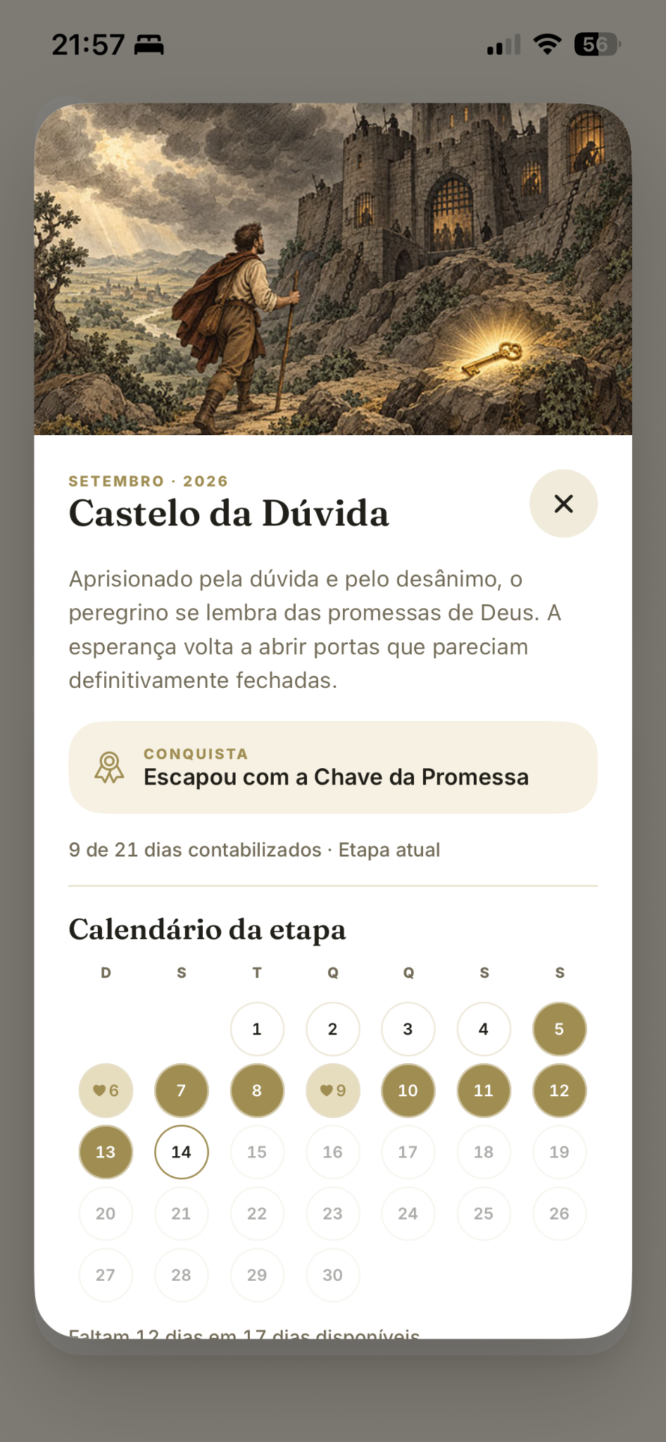 Cada conquista — modo claro